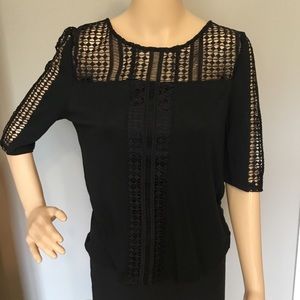 Market & Spruce Diano Crochet Knit top